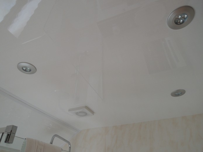 IPSL's ceiling panels in a domestic bathroom.