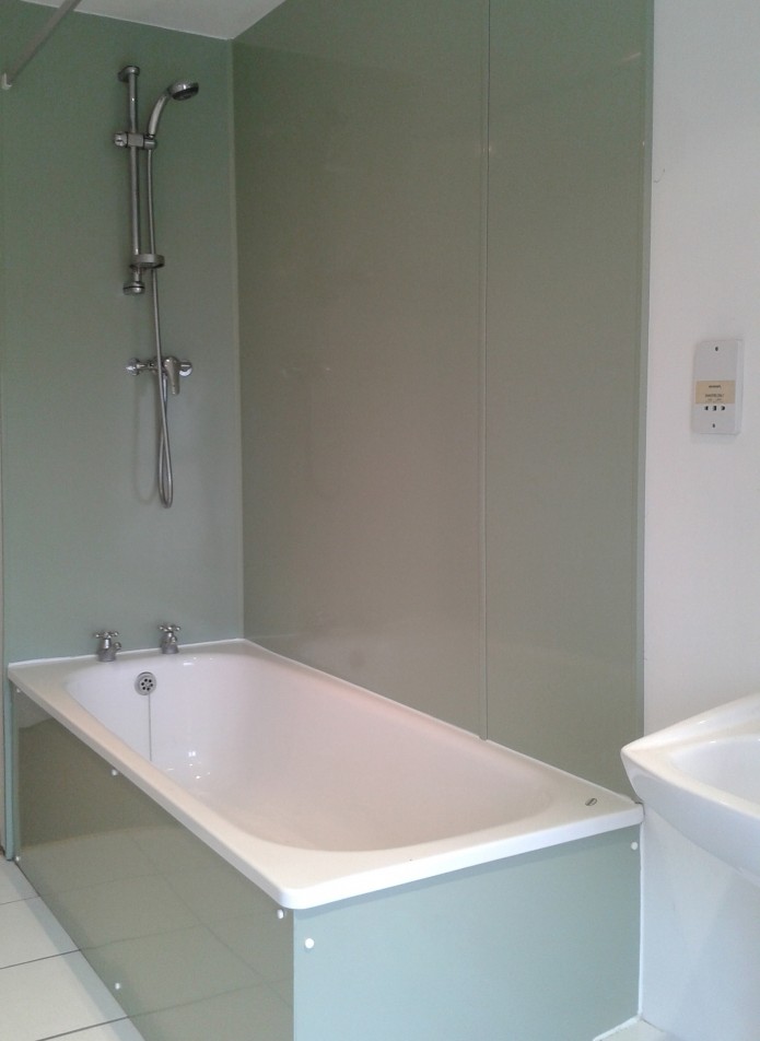 Proclad panels used in a domestic bathroom.