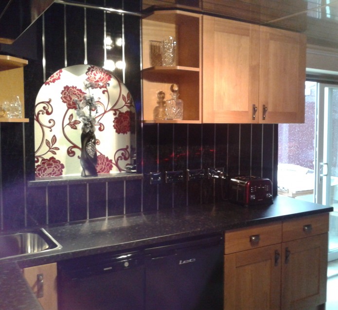 IPSL's Aquaclad panels used on the walls of a domestic kitchen.