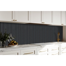 Wood Slat Wall Panels, Waterproof, Shiplap 300mm x 2.6m  Premium Quality Charcoal