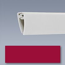 Red finish trim for wall panels