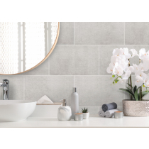 Bathroom Panels - Aquaclad Tile Light Grey 2.8m 