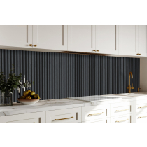 Wood Effect Slat Wall Panels, Waterproof, Shiplap 300mm x 2.6m  Premium Quality Charcoal