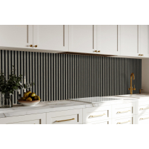 Wood Effect Slat Wall Panels, Waterproof, Shiplap 300mm x 2.6m Premium Quality Light Ash