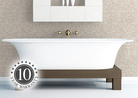 Stylish bath in a bathroom fitted with Aquaclad panels